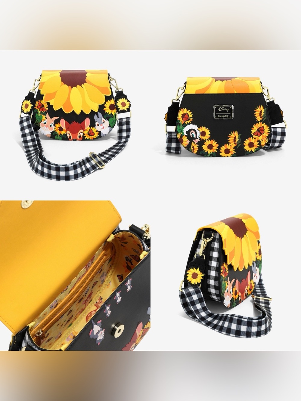 NWOT Loungefly Bambi and Friends Sunflower
Crossbody Purse